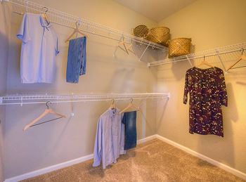 Generous walk-in closets